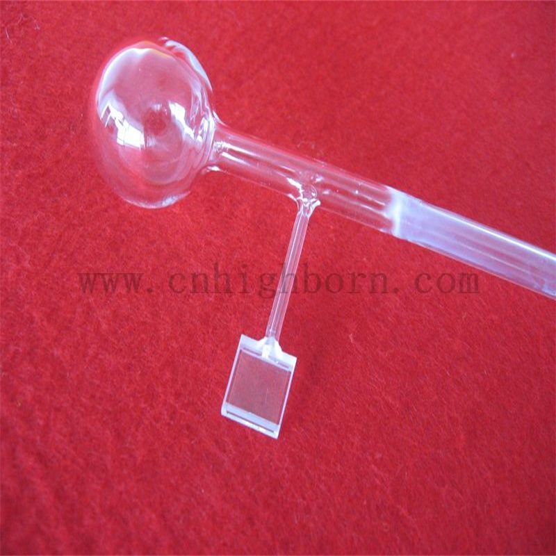 Лабораторная кварцевая ячейка 2 стороны прозрачная стеклянная кювета для спектрофотометра