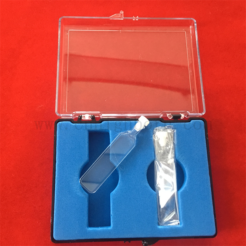 Высокая точная кюветская Quartz Pools Стандартная прямоугольная клетка круглый нижний дневой стеклянный стеклянная кювета