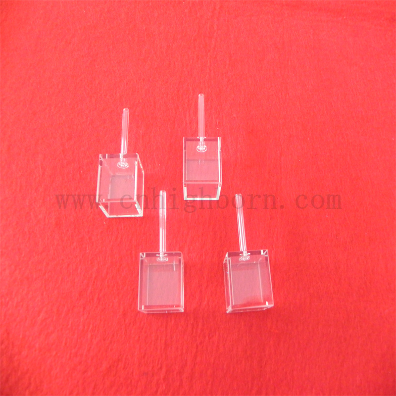 Лабораторные кубические клетки Короткая длина путей с заливкой стеклянные кубические кюветы для химической промышленности