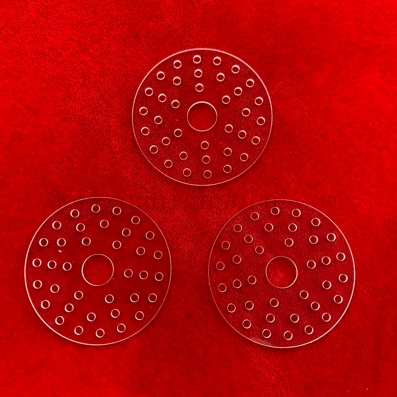 Индивидуальная полировка перфорированная прозрачная лазерная пластина с кремнезмом