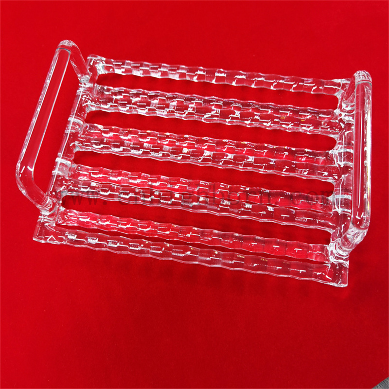 рифленая кварцевая лодка