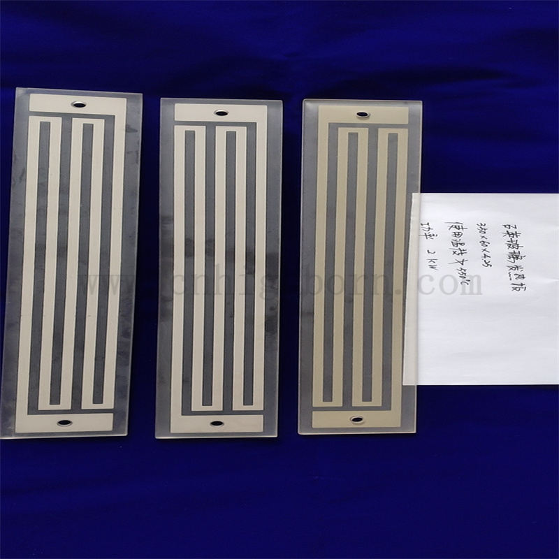 Прямоугольная нагревательная пластина из кварцевого стекла с термостойкостью в дальнем инфракрасном диапазоне