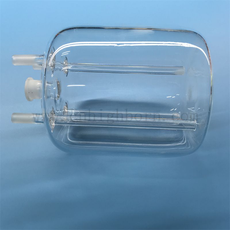 Прозрачный индивидуальный кварцевый стеклянный реактор с высокой температурой