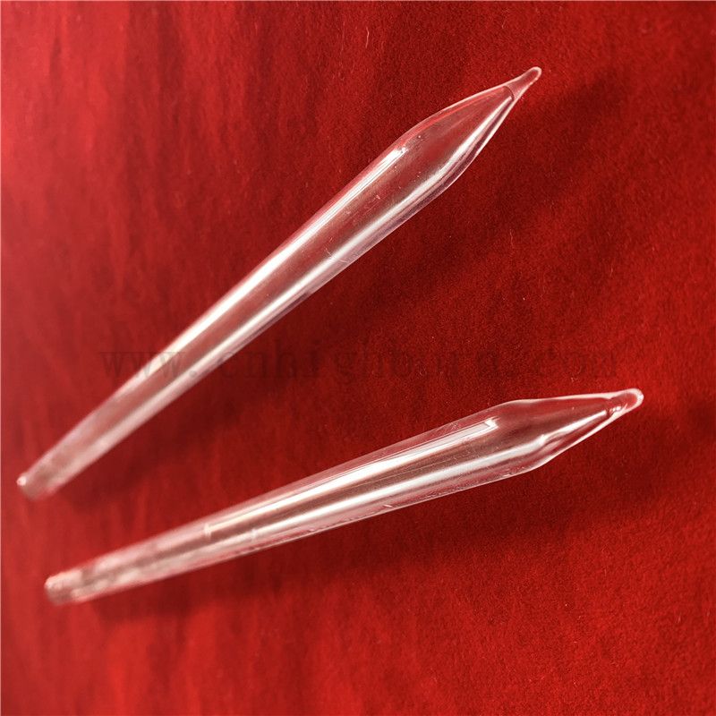 Теплостойкость прозрачная высокомерная кварцевая трубка из кремнезема со стеклянной трубкой с точками с концами