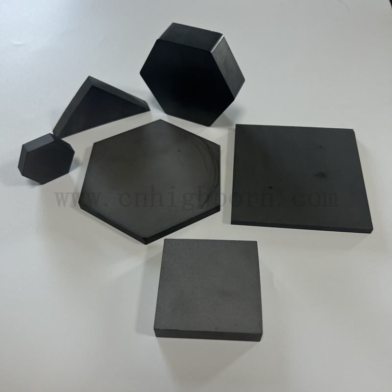 Индивидуальная высокая твердость карбида карбида шестиугольной защиты B4C Керамическая пластина