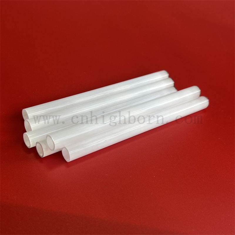 Индивидуальный размер молочный кварцевый кварцевый стеклянная трубка непрозрачная кварцевая труба