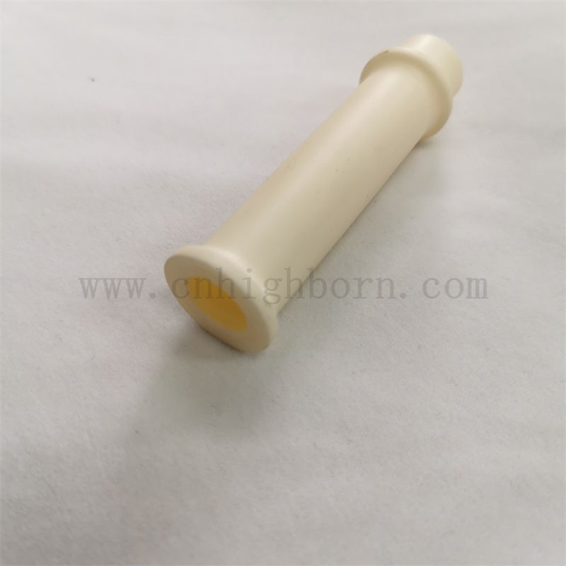 Высокая температура 99% Al2O3 Керамическая печь фланцевая трубка Al2O3