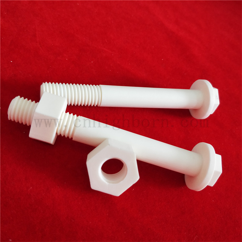 Индивидуальный глиноземный шестиугольный гайчный гайный гайчный винт Al2O3 Керамический винт