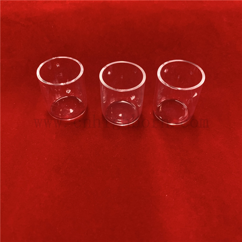 Лазерное бурение прозрачное кварцевое стеклянное круглый нижний цилиндр