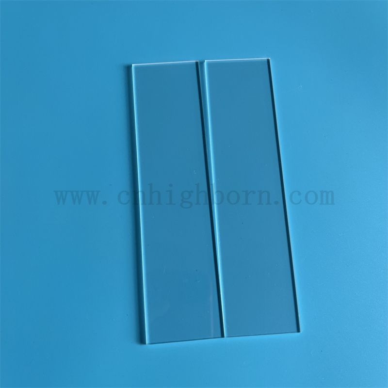 Высокая чистота прямоугольник прозрачная полированная стеклянная панель кремнезема для ультрафиолета