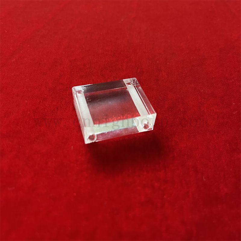 Высокий пропускание квадрат прозрачный полированное стеклянное стеклянное лист с лазерным бурением с лазерным бурением