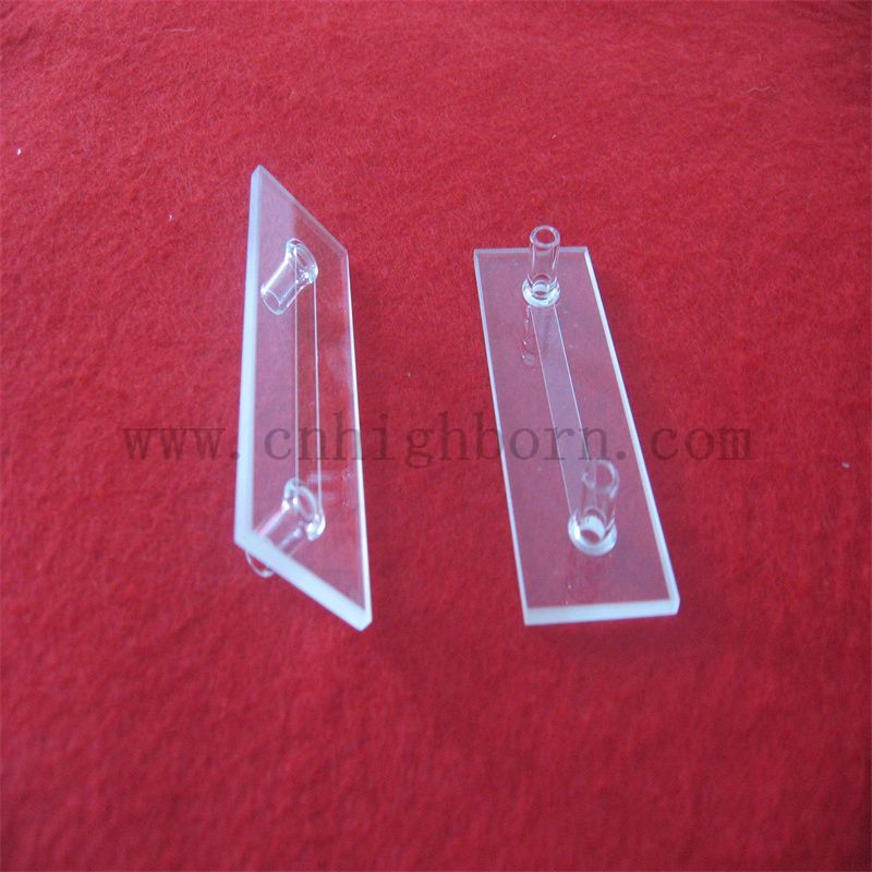 Индивидуальная форма теплостойкой теплостойкой проточной ячейки Кварцевая кювета с короткой трубкой разъем