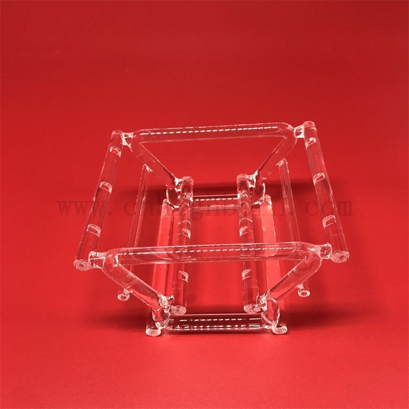 Индивидуальная прозрачная термостойкая стеклянная лодка из кварцевого кремнезема