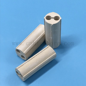 Индивидуальный корпус из оксида магния керамической изоляционной трубы MgO с 2 отверстиями