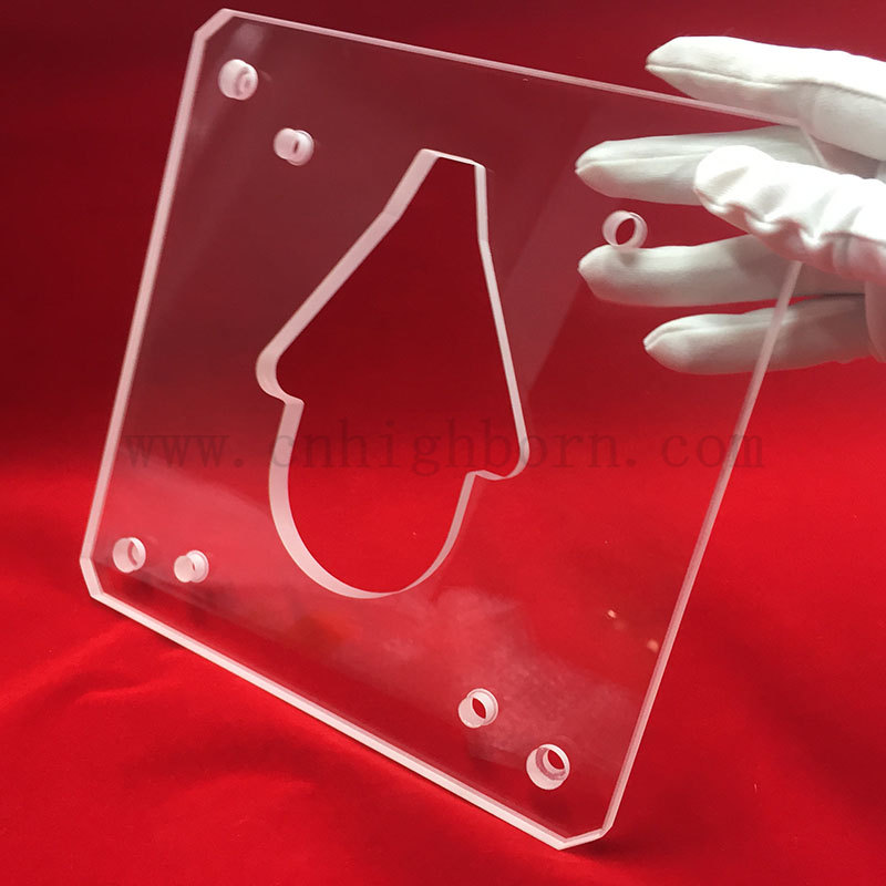 Лазер -перфорированный прозрачный лист кварцевого стекла 