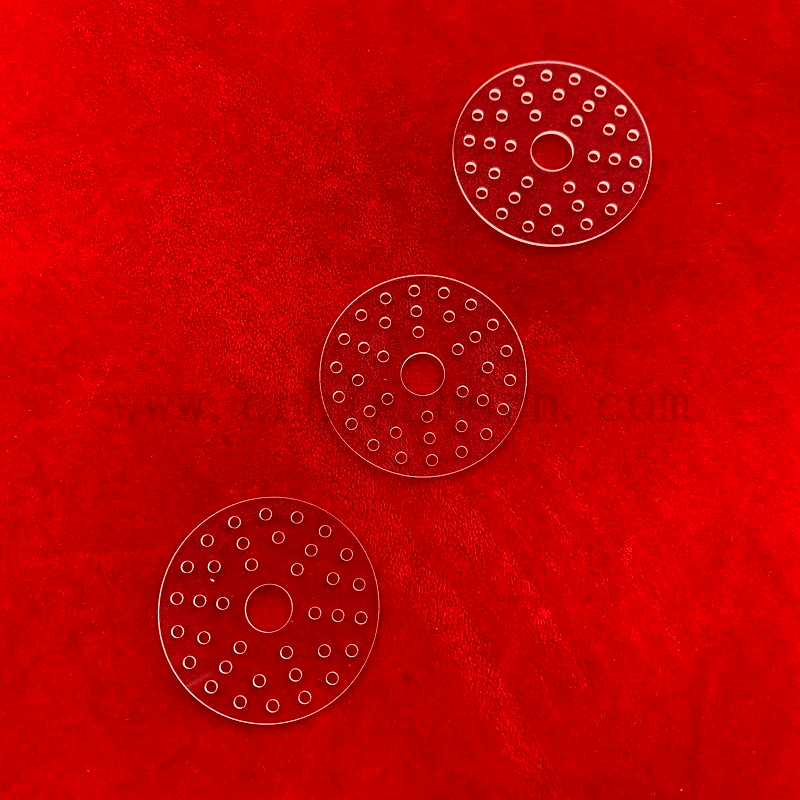 Индивидуальная полировка перфорированная прозрачная лазерная пластина с кремнезмом