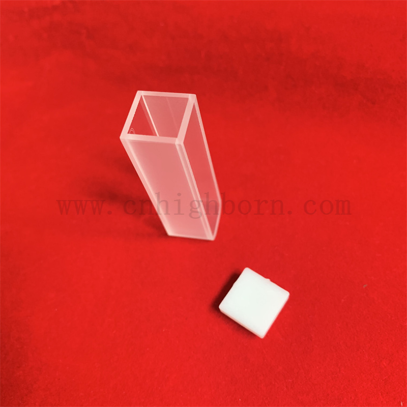 Лабораторный круглый нижний стандартный Q104 Оптическая стеклянная проточная ячейка 3,5 мл спектрофотометр Кварцевая стеклянная кювета