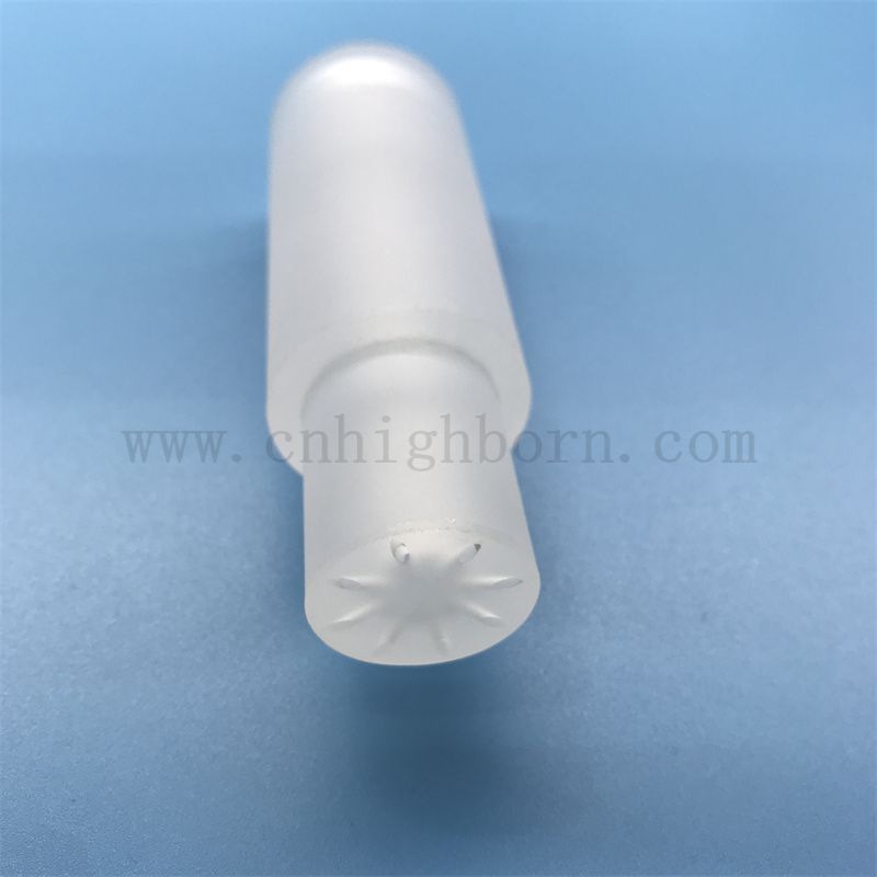 Теплостойкость полупрозрачная индивидуальная кварцевая стеклянная трубка с лазерным бурением