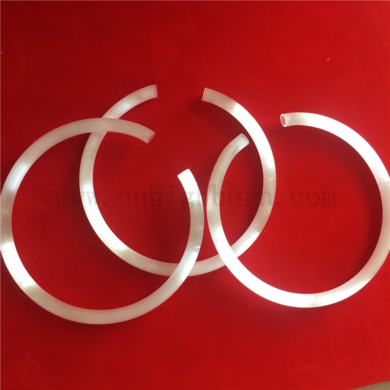 Настройка C формы непрозрачной матовой кварцевой стеклянной трубки