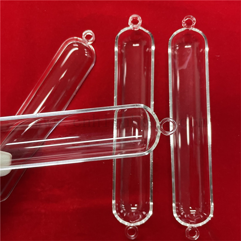  Исследование лаборатории термостойкости прозрачное кварцевое стеклянное стеклянное лодка Quartz 