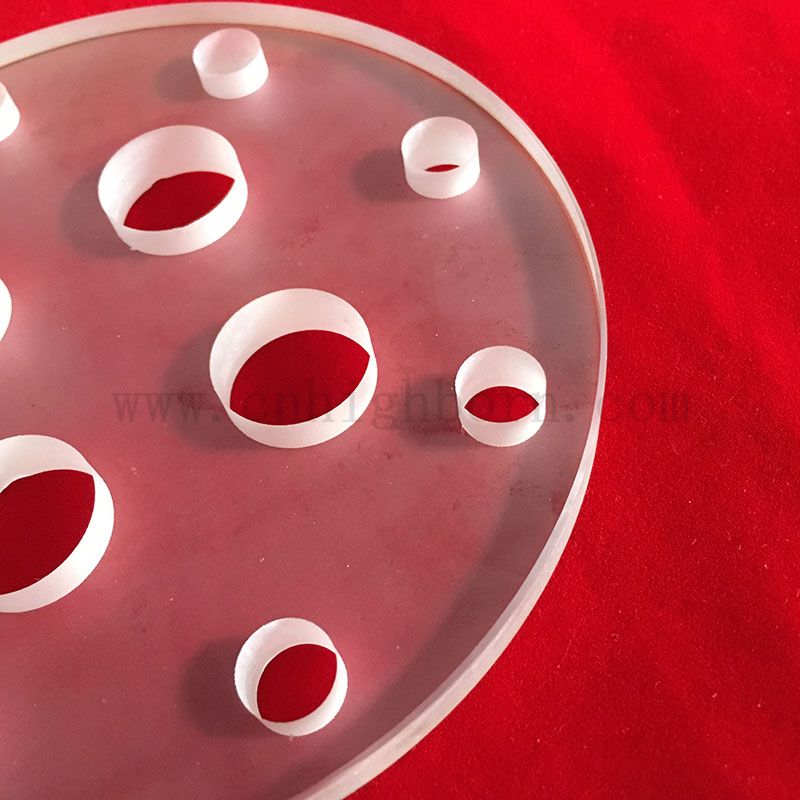 Лазерная буровая круговая стеклянная панель jgs2 Quartz с отверстием