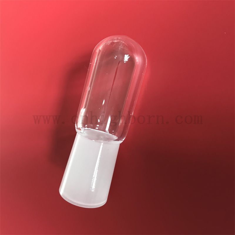 Теплостойкость прозрачная индивидуальная пробирка из кварцевого кремничного стекла с круглым дном и замороженным ртом