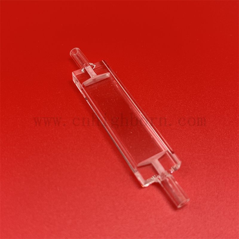 Лабораторная стеклянная спектрофотометная Quartz Стеклянная кювета микропроточная ячейка