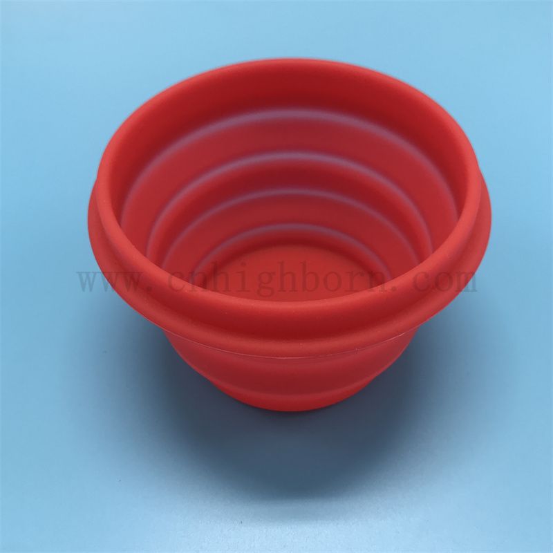 Индивидуальный пищевой класс Портативный силиконовый резиновый складной чаша для питомца контейнер для кормления питомника.