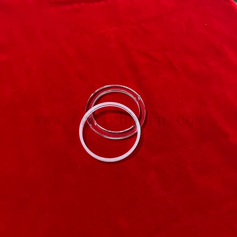 Высококачественный чистый шлифовальный кварцевый фланец, чтобы показать настройку