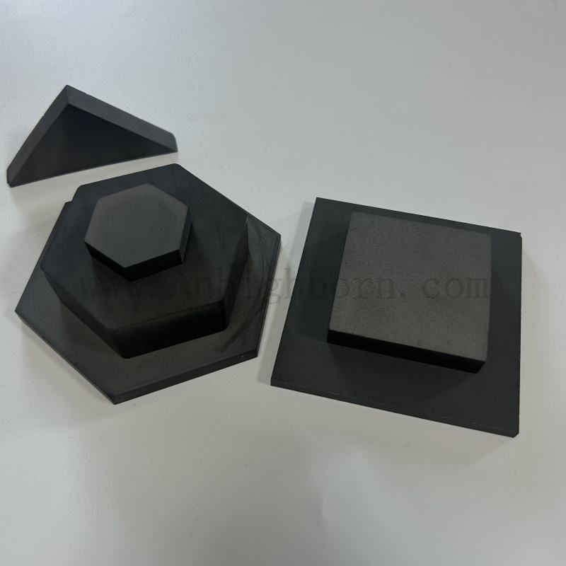 Индивидуальная высокая твердость карбида карбида шестиугольной защиты B4C Керамическая пластина