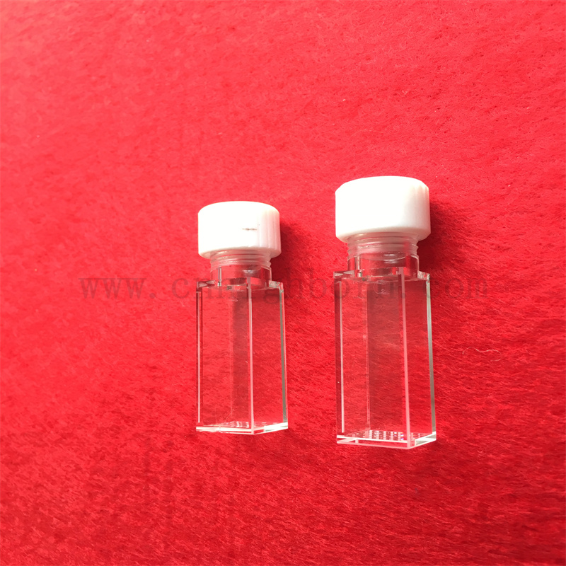 Стандартный колориметр кювета прозрачная кварцевая флуоресцентная стеклянная кювета с винтовой крышкой