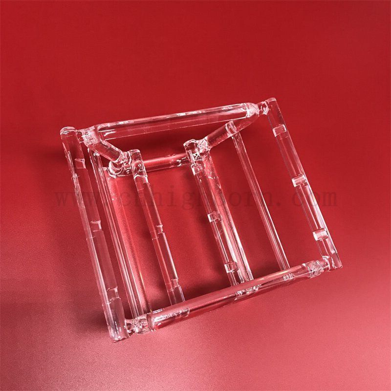 Индивидуальная прозрачная термостойкая стеклянная лодка из кварцевого кремнезема