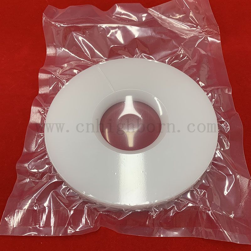 Коррозионная стойкость непрозрачное кремневое кольцо молочное белое кварцевое стекло фланце