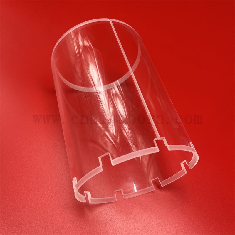 Высококачественная индивидуальная форма прозрачная плавленая кремничная стеклянная трубка