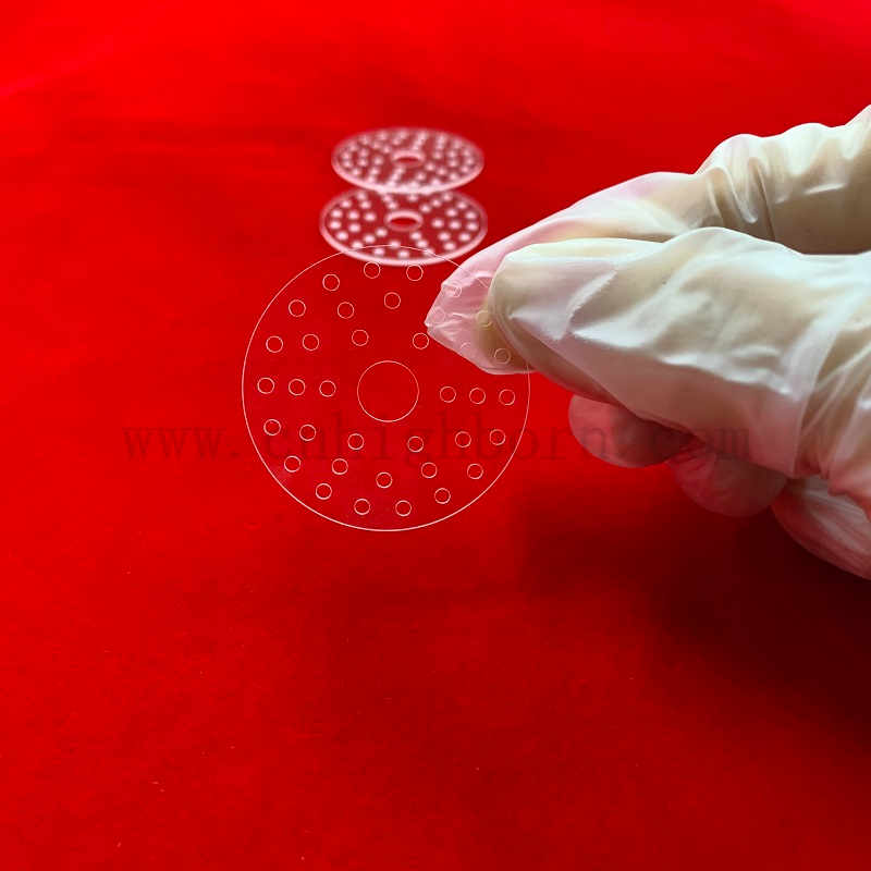 Индивидуальная полировка перфорированная прозрачная лазерная пластина с кремнезмом