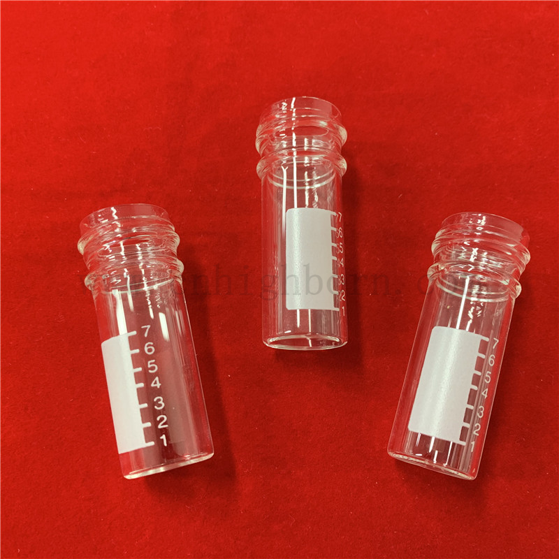  Индивидуальная прозрачная прозрачная тестовая трубка из кварцевого крема с кремнезмом с плоским дном