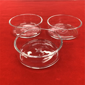 Лабораторное использование термостойкости прозрачная круглая чашка Петри из кварцевого стекла