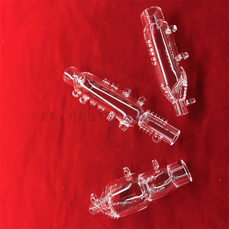 Индивидуальная прозрачная кварцевая стеклянная трубка для анализа воды Кварцевой расщепление