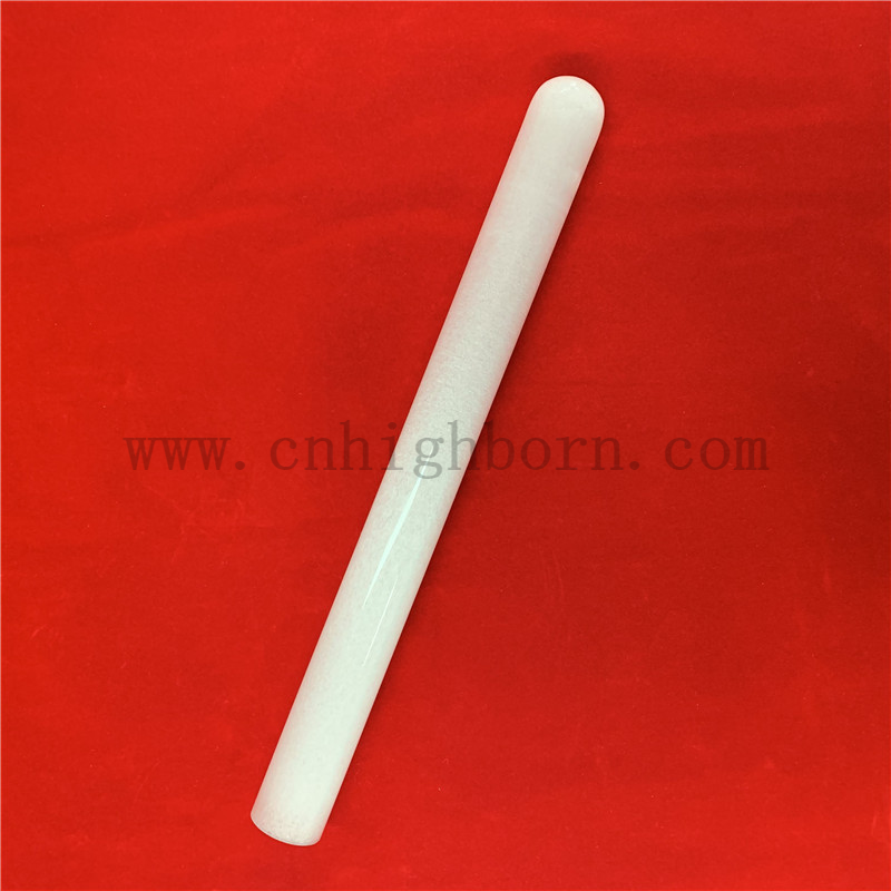 Круглое дно нагревать молочные непрозрачные кремничные стеклянные трубы 