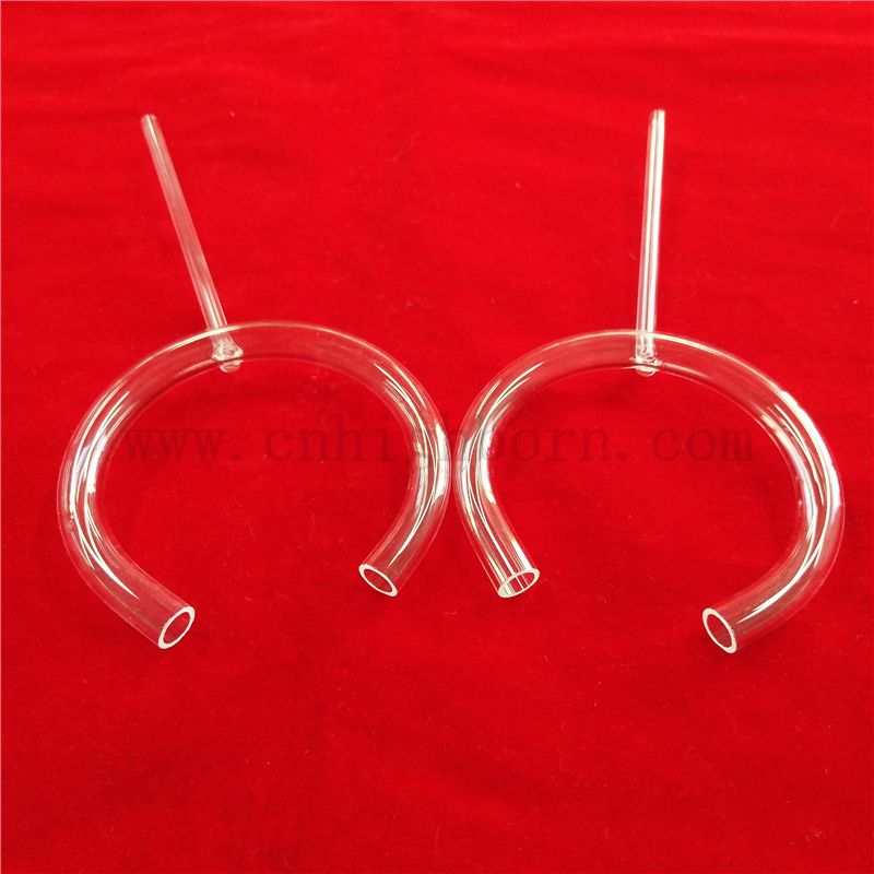 C Форма прозрачная индивидуальная кварцевая стеклянная трубка кремнезема