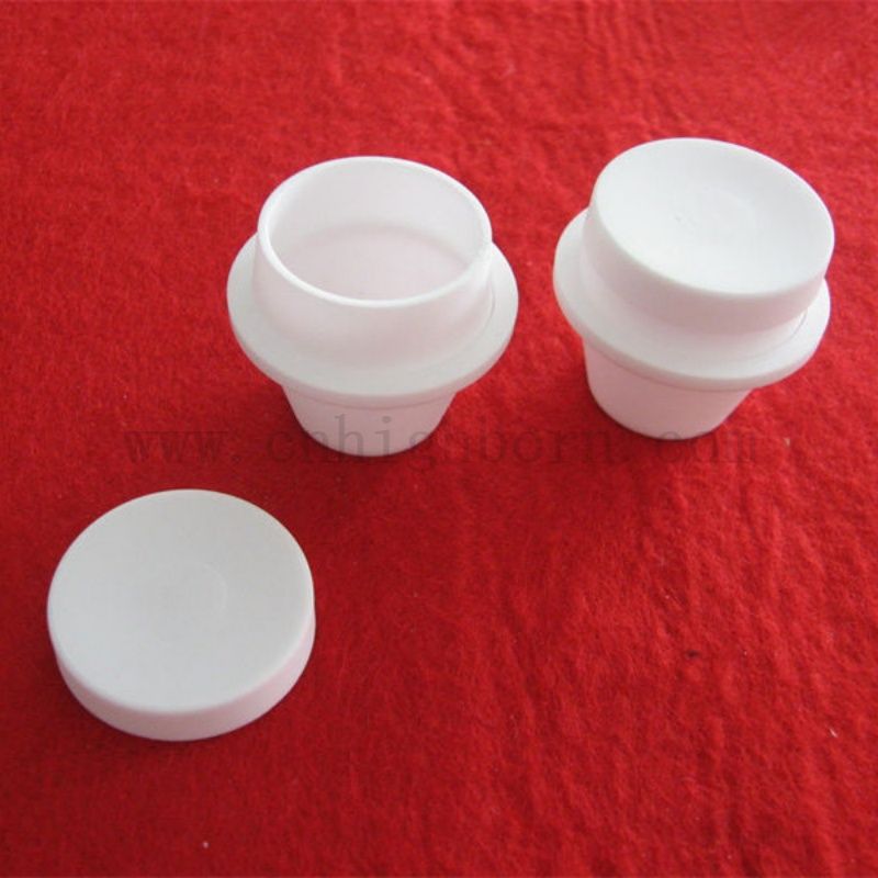 Высокая температурная устойчивость Leco TGA Alumina Ceramic Crucible с крышкой лаборатории Al2O3 плавильный котел