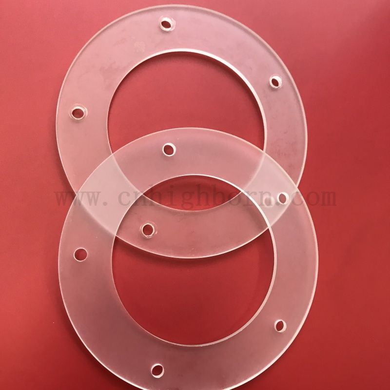 Индивидуальный морозный кварцевый стеклянный фланец с отверстием для нагрева 