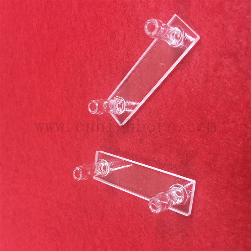 Лабораторная оптическая приборная кювета для кювета Стеклянная кювета с короткими трубками разъем