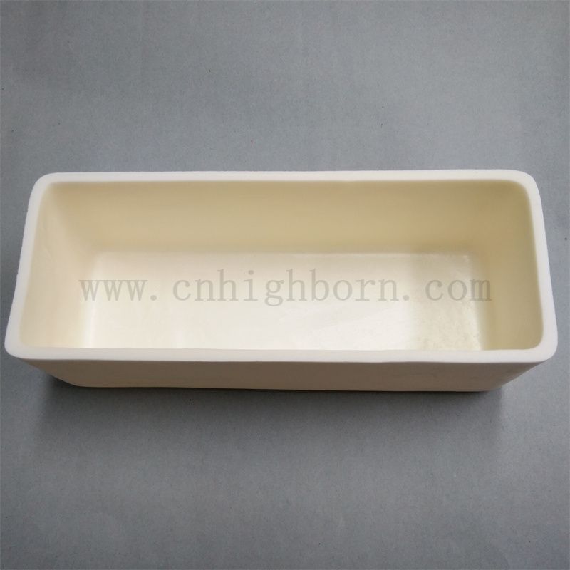 Высокая температура, устойчивая к Al2O3 керамическое сгорание, лодка глинория фарфоровое плавление