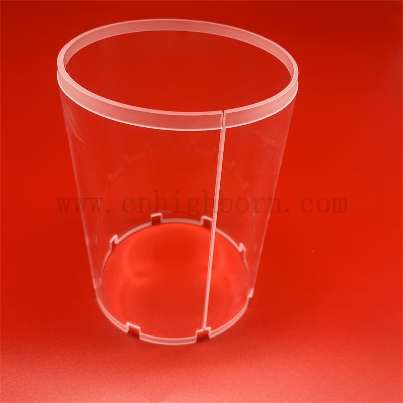 Высококачественная индивидуальная форма прозрачная плавленая кремничная стеклянная трубка