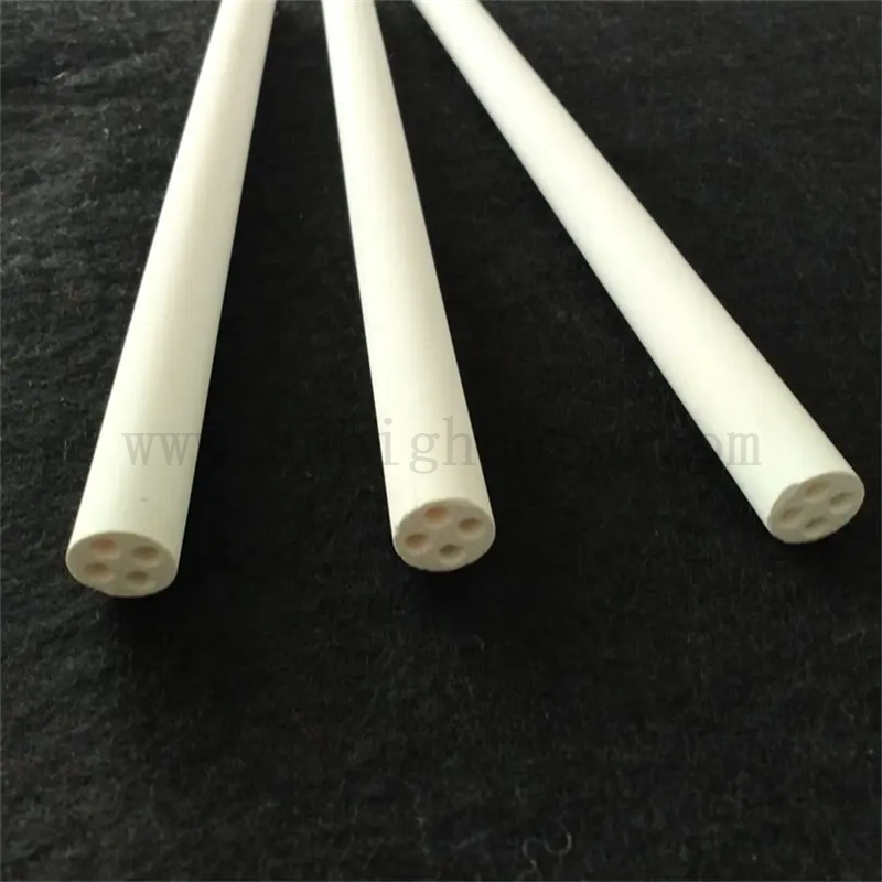 Высокая чистота MGO Керамическая трубка из оксида магния керамическая изолирующая труба