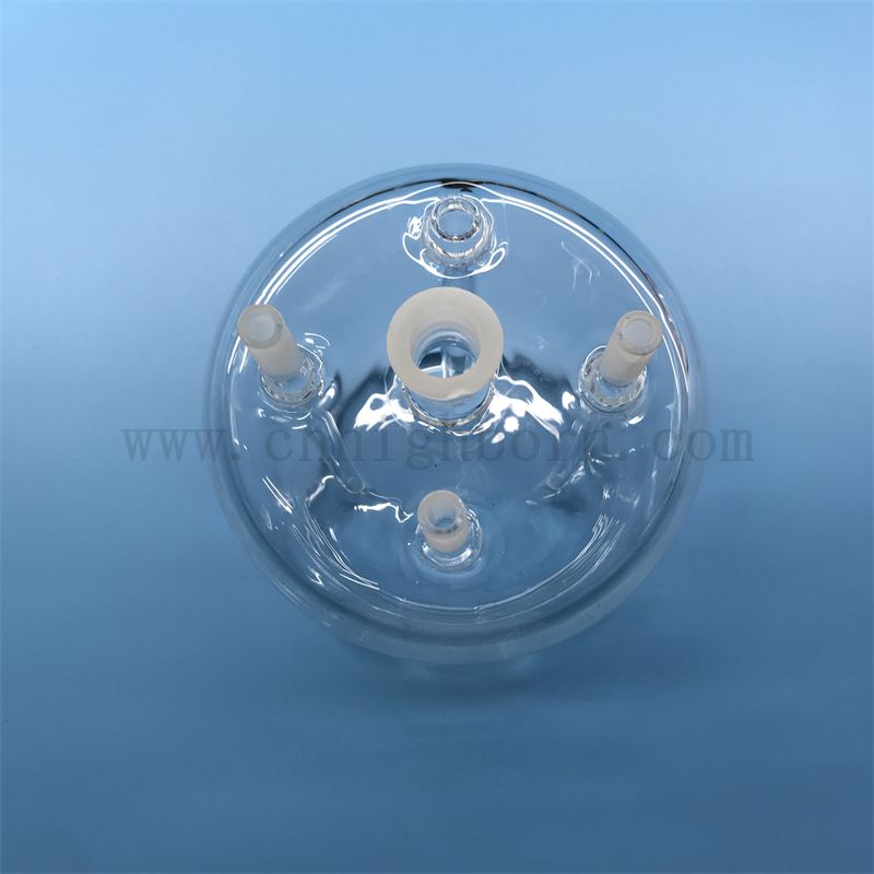 Прозрачный индивидуальный кварцевый стеклянный реактор с высокой температурой