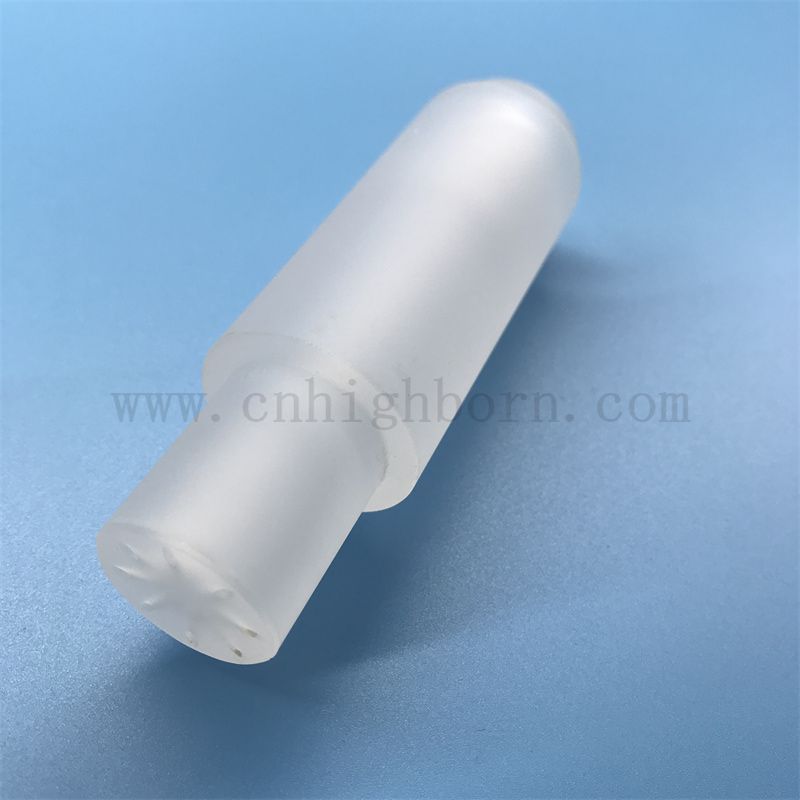 Теплостойкость полупрозрачная индивидуальная кварцевая стеклянная трубка с лазерным бурением