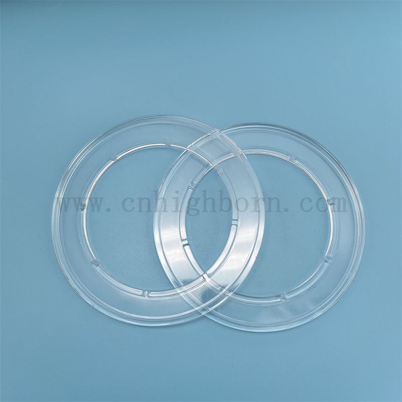 Высококачественное полированное прозрачное кварцевое фланцевое стекло из кремнезема с отверстием для промышленных применений