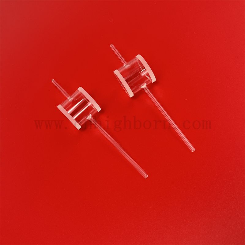 Лабораторная кварцевая стеклянная газовая камера Кюветы Цилиндрический поток через клетку для атомного магнитометра